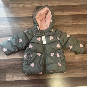 Baby Gap' Heart Pattern Puffer Jacket
